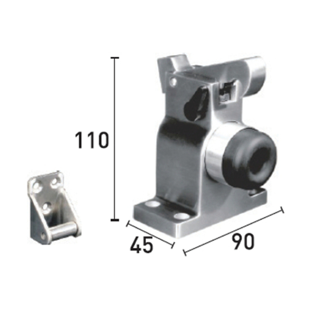 Batente limitador para portas pesadas - INOX 304